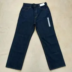 ✨️新品タグ付✨️ GU ハイウエストストレートジーンズ XXL ネイビー