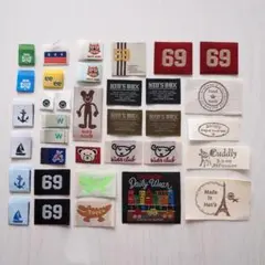 タグセットB　刺繍*プリント 35枚 いろいろまとめて 男の子