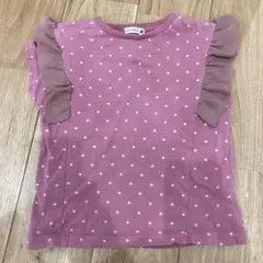 branshes ピンク 水玉 フリル Tシャツ 110