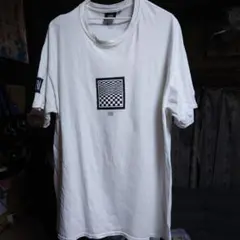 ELVIRA　＆Champion　チェック Tシャツ Lサイズ　白黒