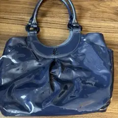 agnis b. ネイビー トートバッグ