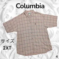 Columbia コロンビア チェック柄 半袖 シャツ 古着