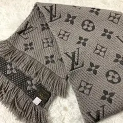 ✨美品✨ルイヴィトン マフラー エシャルプ ロゴマニア グレー