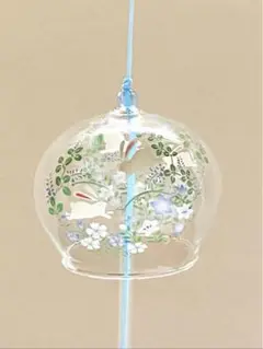 風鈴　うさぎ柄　ガラス風鈴-7