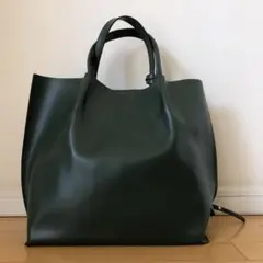 週末お値下げ 未使用 ジャンニキアリーニ ダークグリーン トートバッグ