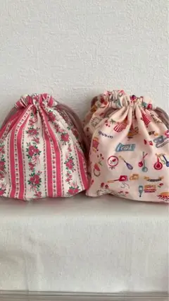 ハンドメイド　巾着袋　4枚