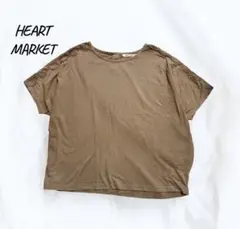 HEART MARKET❤️ブラウン レース切替 ゆったり Tシャツ カットソー