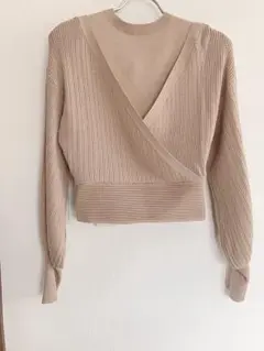 Lily Brown カシュクール リブニット プルオーバー 長袖