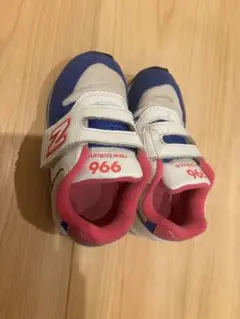 New Balance 996 キッズシューズ ホワイト/ブルー/ピンク16.5