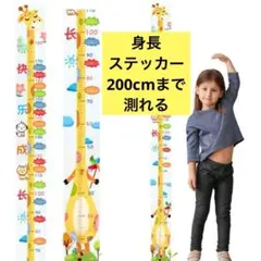 キリンC子供身長計 身長測定 壁貼り身長計 測定範囲0-200m