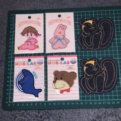 刺繍ワッペンセット（クマ・クジラ・ウサギ）　アイロンプリント