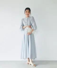限定値下げ　セットアップ　ストライプマーメイドマキシスカート×ブラウス
