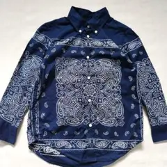 Ralph Lauren ワンポイントロゴ　ペイズリー柄ネイビー 115