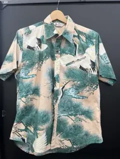 Takeo Kikuchi クレーン柄 アロハシャツ 半袖　鶴