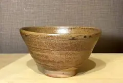 出雲焼 布志名窯 吉野若山作 伊羅保茶碗 共箱 無傷 古物。