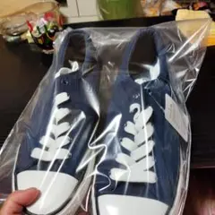 ネイビーキャンバススニーカー25cm