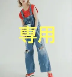 RNA ダメージ オーバーオール サロペット オーバーサイズ