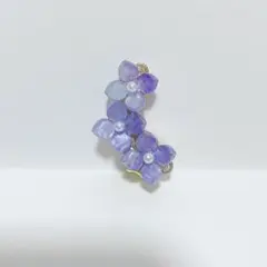 紫陽花 イヤークリップ(パープル)