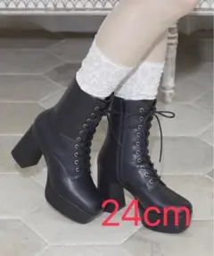 poyo / byあしながおじさん │ レースアップブーツ　24cm