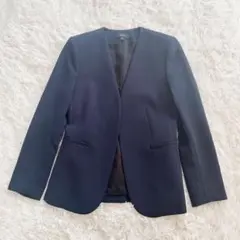 ＊極美品【Theory】ノーカラージャケット Classic Crepe 00