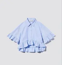 GU × rokh ペプラムシャツ XLサイズ