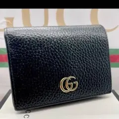 付属品あり!GUCCI マーモント折り財布 黒