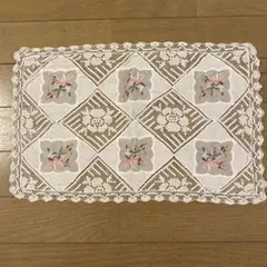インポート高級繊細刺繍 フィレレース　クロス