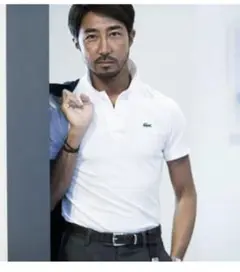 【新品未使用】ラコステLACOSTE ポロシャツL1212ホワイト　干場義雅