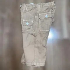 Leekidsベージュ カジュアル ハーフパンツ 4ポケット140cm