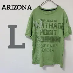 ARIZONA 【L】緑色 Tシャツ 半袖 カットソー グリーン 海外古着