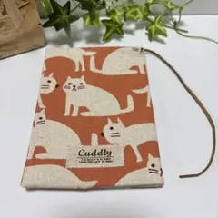 ハンドメイド文庫本カバー　☆ネコ