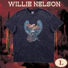 Willie Nelson アメリカンイーグル＆ギターアートTシャツ L