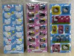 ハローキティ 立体シール ぷっくりシール　3種　開封　当時物