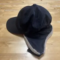 耳あて付きキャップ Nice Day 黒