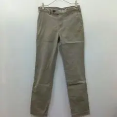2『ユニクロ』メンズ チノパン パンツ シンプル【S】ノータック カーキ 古着