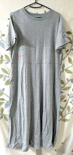 Champion グレー 半袖カットソーワンピース