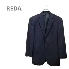 【REDA レダ】イタリア生地 ビジネススーツ ストライプ メンズ A5 紺