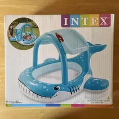 INTEX クジラ型ビニールプール サンシェード付き211x188x109cm