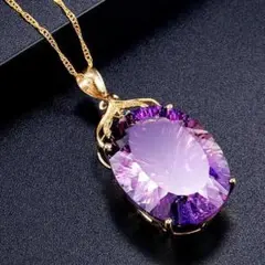 アメジスト ゴールド ネックレス ジルコニア ヴィンテージ おしゃれ かわいい