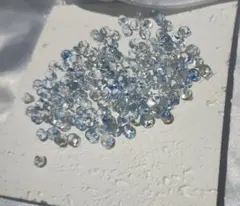 ドロップ 5×4mm 約95個 鈴丸 ガラス ブルー 金箔 風 ビーズ 青 素材
