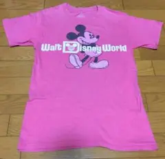 ウォルトディズニーワールド　Ｔシャツ　古着　ピンク　ミッキー
