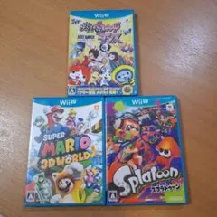 WiiU マリオ3Dワールド と スプラトゥーンと妖怪ウオッチ セット