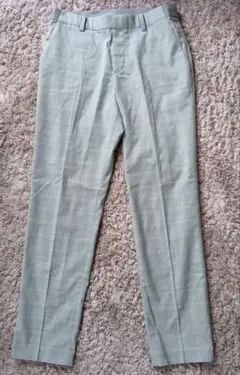 UNIQLO チェック柄 グレー スラックス Mサイズ