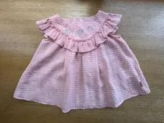 メゾピアノ　ピンク　トップス　110 ビーズ　刺繍