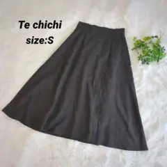 Te chichi テチチ ダークグレー フレアスカート 【S】 ロング丈 台形