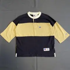 【美品】RUSSELL スタンドカラー　ラガーシャツ　Mサイズ