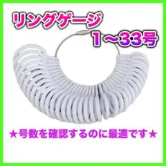 リングゲージ 指輪計測 1〜33号 リングサイズ ホワイト 白 指サイズ