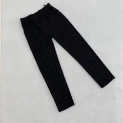 ヴィンテージ チェック柄 パンツ ブラック グレー スリムフィット L
