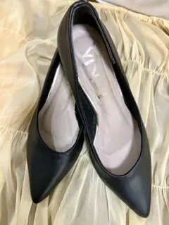 ブラック ポインテッドトゥ パンプス 23㎝