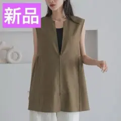 新品 LOWRYS FARM ローリーズファーム ホップサックベスト ブラウン
